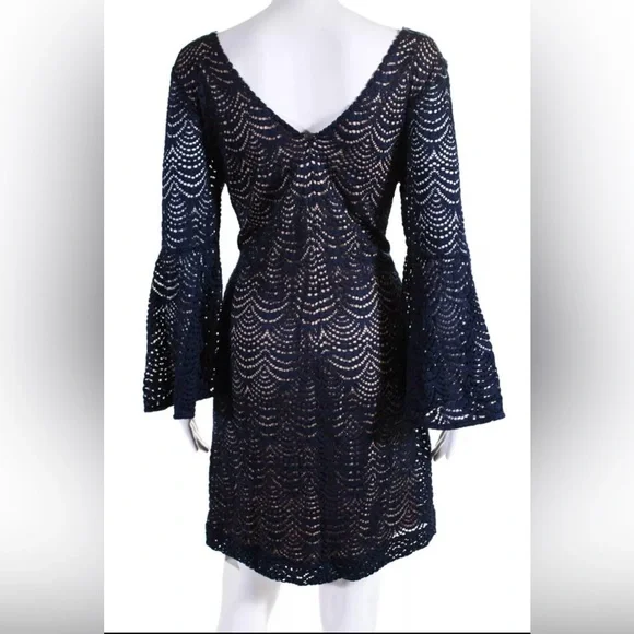 Lilly Pulitzer navy blue dress nwt perfect large - Picture 2 of 8